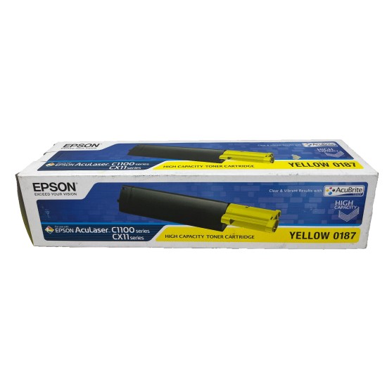 EPSON S050187 0187 TONER ORIGINALE GIALLO ACULASER C1100N/CX11NFC/CX11N [A BOX]
