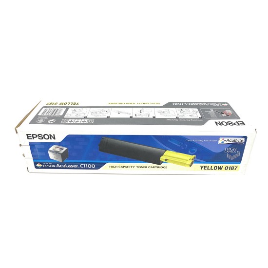 EPSON S050187 0187 TONER ORIGINALE GIALLO ACULASER C1100N/CX11NFC/CX11N [A BOX]