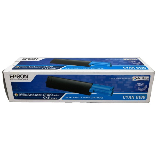 EPSON S050189 0189 TONER ORIGINALE CIANO ACULASER C1100N/CX11NFC/CX11N [A BOX]