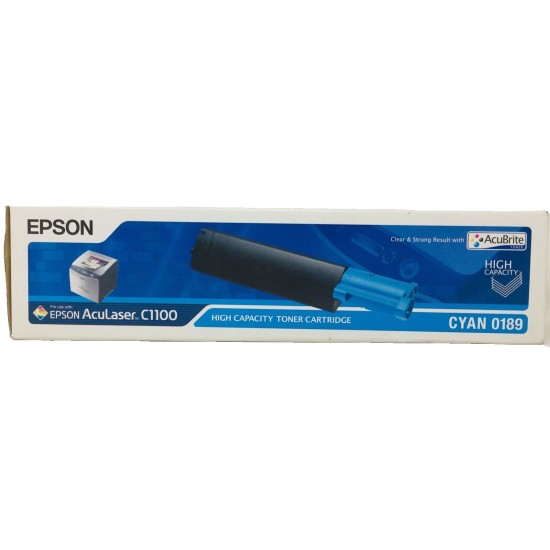 EPSON S050189 0189 TONER ORIGINALE CIANO ACULASER C1100N/CX11NFC/CX11N [A BOX]
