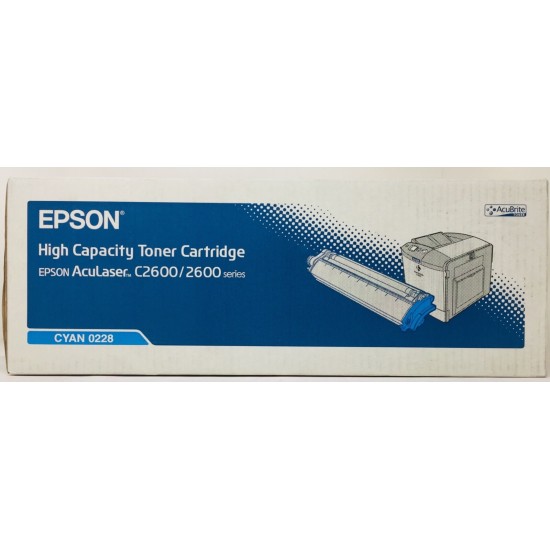 EPSON S050228 0228 TONER ORIGINALE CIANO ALTA CAPACITA' EPSON ACULASER C2600 [A BOX]