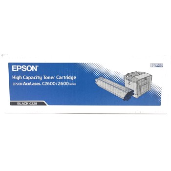 EPSON S050229 0229 TONER ORIGINALE NERO ALTA CAPACITA' ACULASER C2600 [A BOX]