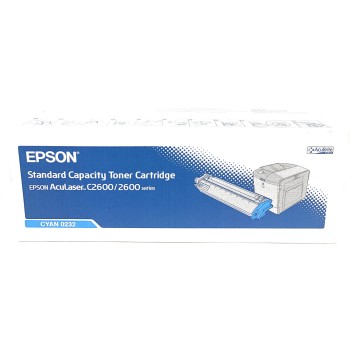 EPSON S050232 0232 TONER ORIGINALE CIANO STANDARD ACULASER C2600 SERIES [A BOX]