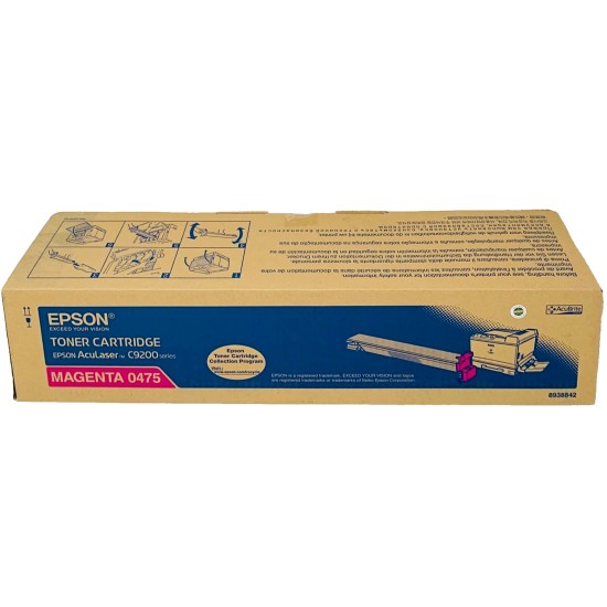 EPSON S050475 0475 TONER ORIGINALE MAGENTA PER ACULASER C9200N/C9200DN [A BOX]