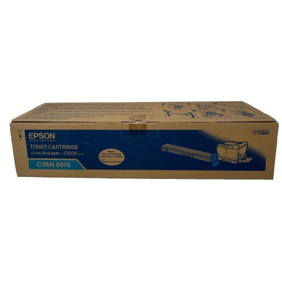 EPSON S050476 0476 TONER ORIGINALE CIANO PER ACULASER C9200N/C9200DN [A BOX]
