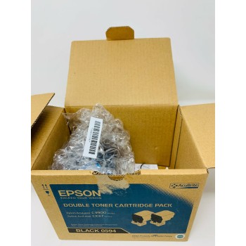 EPSON S050594 0594 S050593 0593 TONER ORIGINALE NERO ACULASER C3900/CX37DN 1PZ
