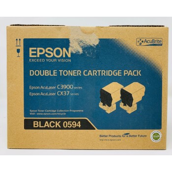 EPSON S050594 0594 S050593 0593 TONER ORIGINALE NERO ACULASER C3900/CX37DN 1PZ EPSON S050594 0594 S050593 0593 TONER ORIGINALE NERO ACULASER C3900/CX37DN 1PZ