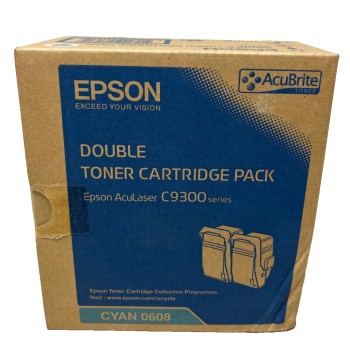 EPSON S050608 0608 PACCO DOPPIO TONER ORIGINALE CIANO ACULASER C9300/DN [A BOX]