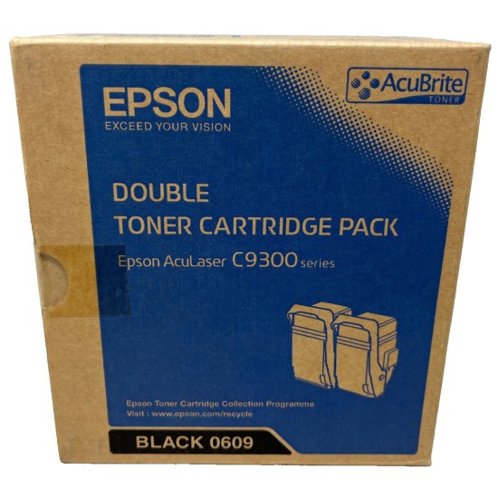 EPSON S050609 0609 PACCO DOPPIO TONER ORIGINALE NERO ACULASER C9300DN[A BOX]