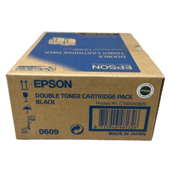EPSON S050609 0609 PACCO DOPPIO TONER ORIGINALE NERO ACULASER C9300DN[A BOX]