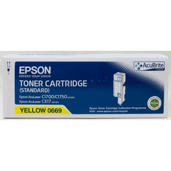 EPSON S050669 0669 TONER ORIGINALE GIALLO ACULASER C1700/C1750/CX17NF [A BOX]