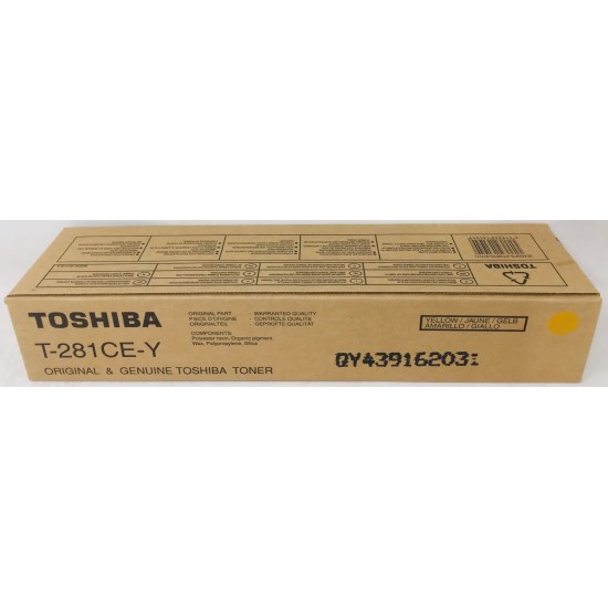 TOSHIBA T-281CE-Y 6AK00000107 TONER ORIGINALE GIALLO E-STUDIO 281C/351C/451C TOSHIBA T-281CE-Y 6AK00000107 TONER ORIGINALE GIALLO E-STUDIO 281C/351C/451C