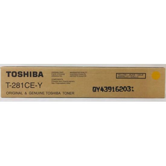 TOSHIBA T-281CE-Y 6AK00000107 TONER ORIGINALE GIALLO E-STUDIO 281C/351C/451C TOSHIBA T-281CE-Y 6AK00000107 TONER ORIGINALE GIALLO E-STUDIO 281C/351C/451C