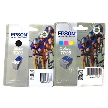 EPSON T003+T005 CARTUCCIA ORIGINALE NERO+COLORE PER STYLUS COLOR 900/980 [NO BOX]