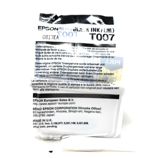 EPSON T007 CARTUCCIA ORIGINALE NERO STYLUS PHOTO 790/870/890/895/1290 [NO BOX]