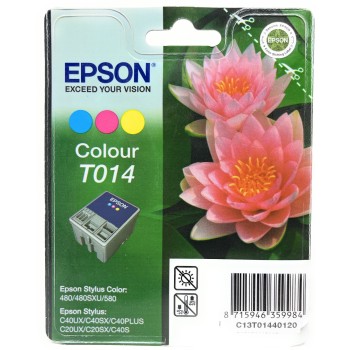 EPSON T014 CARTUCCIA ORIGINALE COLORE STYLUS COLOR 480/580/C20UX/C40UX [A BOX]