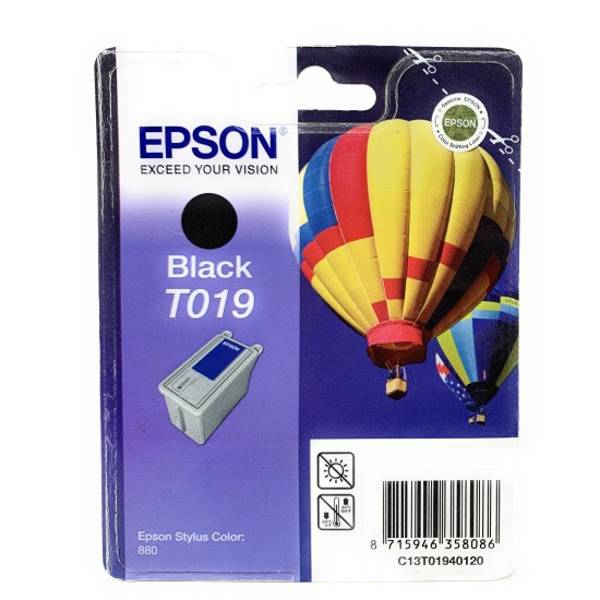 EPSON T019 CARTUCCIA INK JET ORIGINALE NERO PER STYLUS COLOR 880 [A BOX]