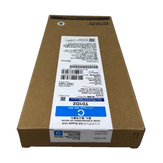 EPSON T01D2 C13T01D200 INCHIOSTRO ORIGINALE CIANO XXL WORKFORCE PRO C529 [A BOX]