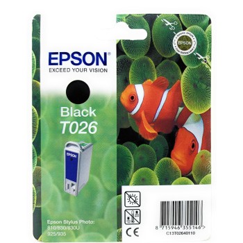 EPSON T026 CARTUCCIA ORIGINALE NERO EPSON STYLUS PHOTO 810/830/830U/925/935 [A BOX]