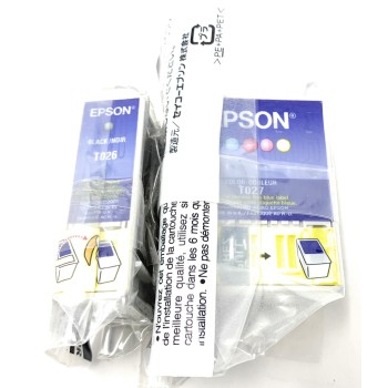 EPSON T026+T027 ORIGINALE NERO+COLORE STYLUS PHOTO 810/830/830U/925/935 [NO BOX]