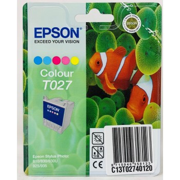 EPSON T027 CARTUCCIA ORIGINALE COLORE EPSON STYLUS PHOTO 810/830/830U/925/935 [A BOX]
