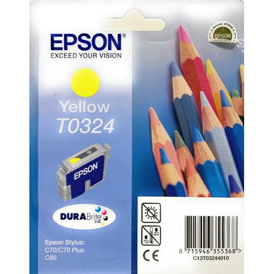 EPSON T0324 CARTUCCIA ORIGINALE GIALLO C70/C70plus/C80 [A BOX]