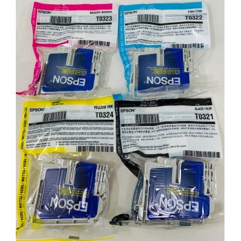 EPSON NERO CIANO MAGENTA GIALLO 4 CARTUCCE ORIGINALI C70/C80/C82/CX5200/CX5400 [NO BOX]