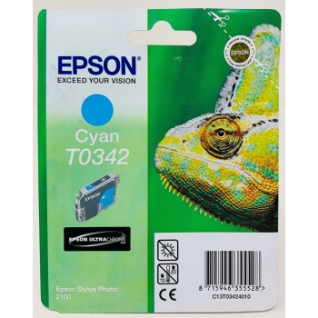 EPSON T0342 CARTUCCIA ORIGINALE CIANO PER EPSON STYLUS PHOTO 2100 [A BOX]