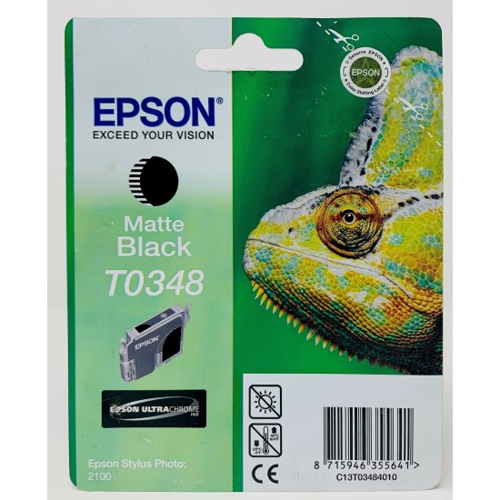 EPSON T0348 CARTUCCIA ORIGINALE NERO OPACO PER EPSON STYLUS PHOTO 2100 [A BOX]