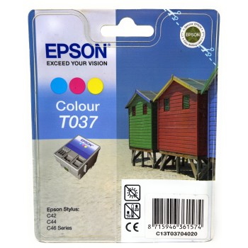 EPSON T037 CARTUCCIA ORIGINALE COLORE PER STYLUS C42/C44/C46 [A BOX]