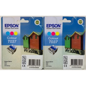 EPSON T037 CARTUCCIA ORIGINALE COLORE EPSON STYLUS C42/C44/C46 (180PG) [X 2PZ]