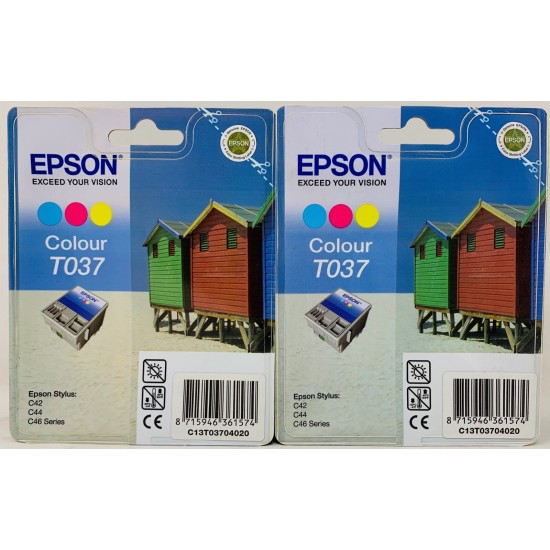 EPSON T037 CARTUCCIA ORIGINALE COLORE EPSON STYLUS C42/C44/C46 (180PG) [X 2PZ]