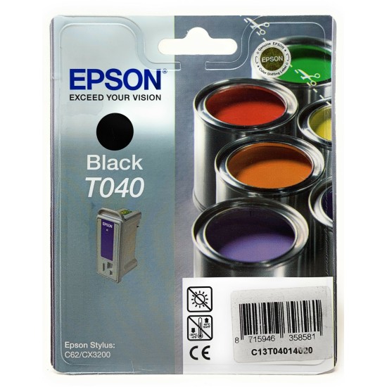 EPSON T040 CARTUCCIA ORIGINALE NERO PER STYLUS C62/CX3200 [A BOX]