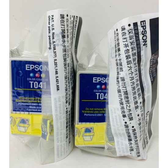 EPSON T041 CARTUCCIA ORIGINALE COLORE PER EPSON STYLUS C62/CX3200 [X 2PZ NO BOX]