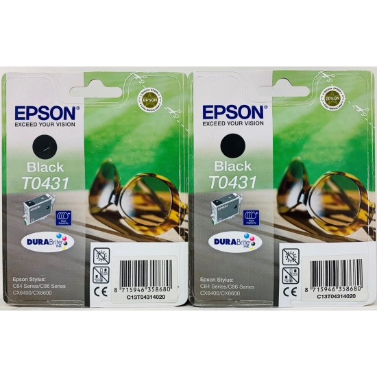 EPSON T0431 CARTUCCIA ORIGINALE NERO EPSON STYLUS C84/C86/CX6400/CX6600 [X 2PZ]