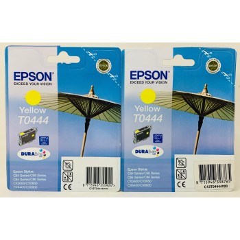 EPSON T0444 CARTUCCIA ORIGINALE GIALLO STYLUS C64/C66/C84/C86/CX3600/CX6400 [X 2PZ]