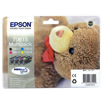 EPSON T0611 T0612 T0613 T0614 KIT 4 COLORI D88/DX3800/DX3850/DX4250/DX4800/4850 [A BOX]
