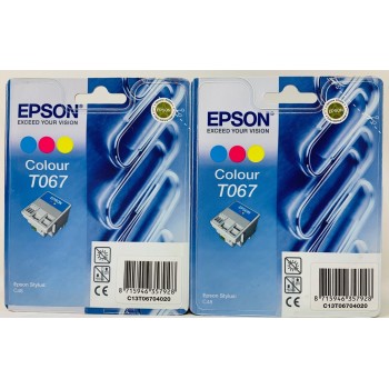 EPSON T067 CARTUCCIA INK JET ORIGINALE COLORE PER EPSON STYLUS C48 [X 2PZ]