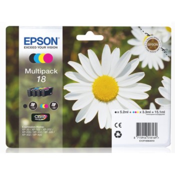 EPSON T1806 MULTIPACK ORIGINALE PER XP-225/XP-302/XP-305/XP-312/XP-315/XP-322 [NO BOX]