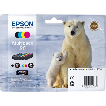 EPSON T2616 MULTIPACK 26 ORIGINALE XP-510/XP-600/XP-605/XP-700/XP-800 [NO BOX]