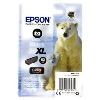 EPSON T2631 26XL CARTUCCIA ORIGINALE NERO FOTO XP-600/XP-700/XP-800 [A BOX]