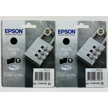 EPSON T3581 35 C13T35814010 ORIGINALE NERO WORKFORCE PRO WF-4720/4725 [X 2PZ]