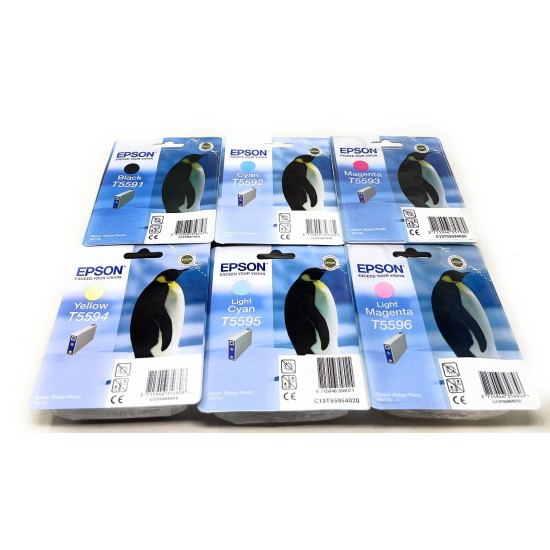 EPSON T5591 T5592 T5593 T5594 T5595 T5596 6 CARTUCCE PER STYLUS PHOTO RX700 [B BOX]