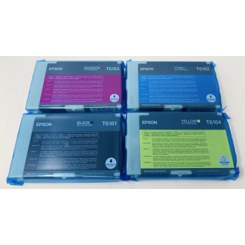 EPSON T6161 T6162 T6163 T6164 CARTUCCIA ORIGINALE NERO/CIANO/MAGENTA/GIALLO [NO BOX]