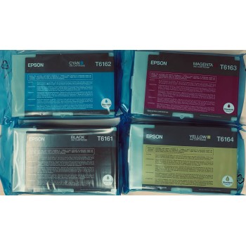 EPSON T6161 T6162 T6163 T6164 CARTUCCIA ORIGINALE NERO/CIANO/MAGENTA/GIALLO [NO BOX]