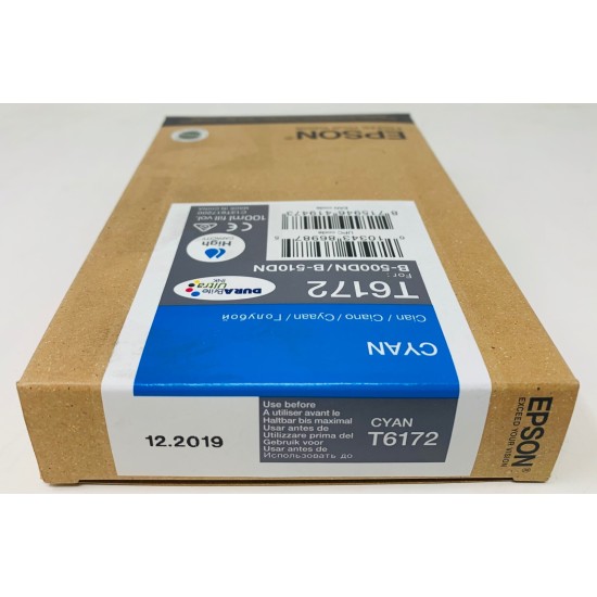 EPSON T6172 CARTUCCIA ORIGINALE CIANO ALTA CAPACITA' B-500DN/B-510DN [A BOX]
