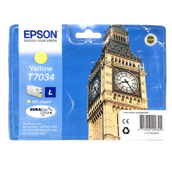 EPSON T7034 CARTUCCIA ORIGINALE GIALLO WP-4015DN/WP-4515DN/WP-4525DN [A BOX]