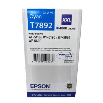 EPSON T7892 ORIGINALE CIANO WORKFORCE PRO WF-5190/WF-5620/WF-5690 [A BOX]