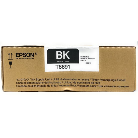 EPSON T8691 CARTUCCIA TANICA ORIGINALE NERO PER WORKFORCE WF-R8590 [10/2019]