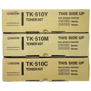 KYOCERA TK-510 ORIGINALE CIANO/MAGENTA/GIALLO FS-C5020N/FS-C5030N/FS-C5025
